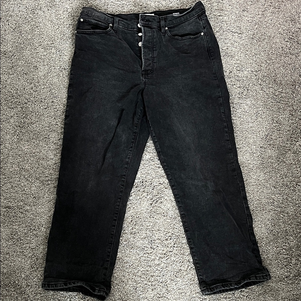 Nicole Miller Black Straight Leg Jeans